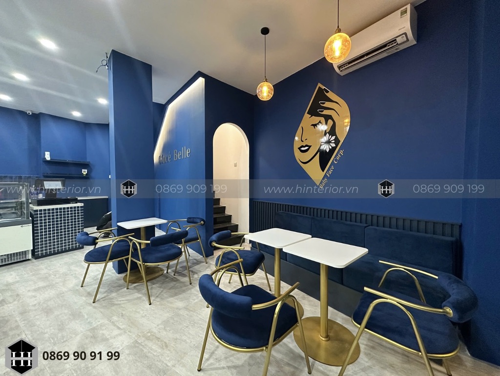 Không gian spa kết hợp quán kem được hoàn thiện nội thất trọn gói tại HCM