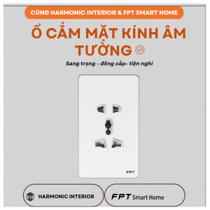 Ổ cắm mặt kính âm tường Athena