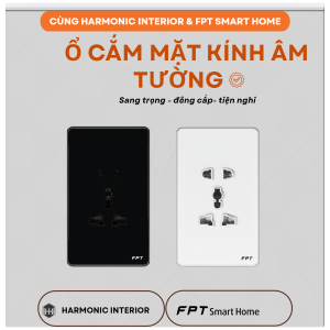 Ổ cắm mặt kính âm tường Athena
